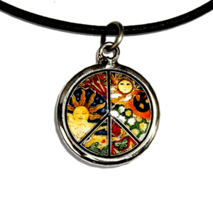 Medaljong Flowerpower Peace